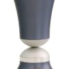 Flared, hourglass shaped Kiddush cup, anodized aluminum Judaica made in Israel by Nadav Art