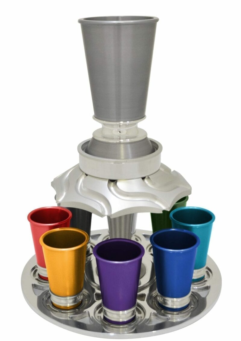 Multicolored Kiddush Wine Fountain 8/10 Cups