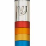 Rainbow Aluminum Modern Mezuzah (Small)