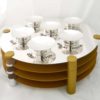 Extra Large Modern Silver Passover Seder Plate with Open Body