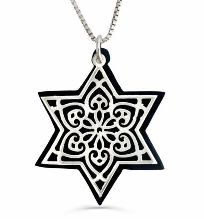 Sterling Silver Unique Star of David Necklace