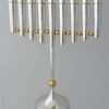 wondrous Modern Silver Hanukkah Menorah