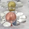 Shiny Salt & Pepper Shaker – Flower Shaped with Blessing