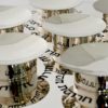 Designer Circular Modern Sterling Silver Seder Plate