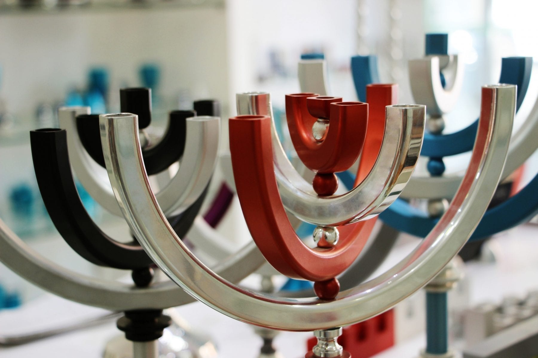 Solid Colorful Kinetic Menorah
