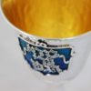Sterling Silver Hammered Enameled Kiddush Cup
