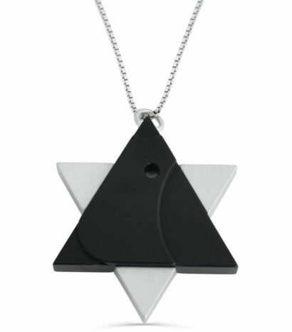 Dove and Magen David Aluminum Pendant