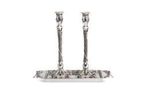Unique Candlesticks with Shabbat Blessing unique candlesticks with shabbat blessing - NADAV ART