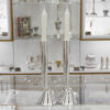 Large Contemporary Sterling Silver Candlesticks Set