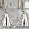 Large Contemporary Sterling Silver Candlesticks Set
