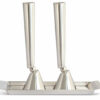 Large Contemporary Sterling Silver Candlesticks Set