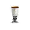 Silver Amethyst Stones Kiddush Cup and Plate