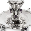 Silver Amethyst Stones Kiddush Cup and Plate
