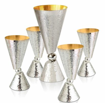 Sahar Hammered Kiddush Cup