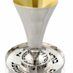 Modern Kiddush Cup With Unique Plate