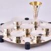 Designer Circular Modern Sterling Silver Seder Plate