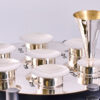 Extra Large Modern Silver Passover Seder Plate with Open Body