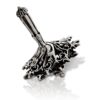 Sterling silver dreidel with antique, cut-out decorations. Hannukah Judaica gifts made in Israel