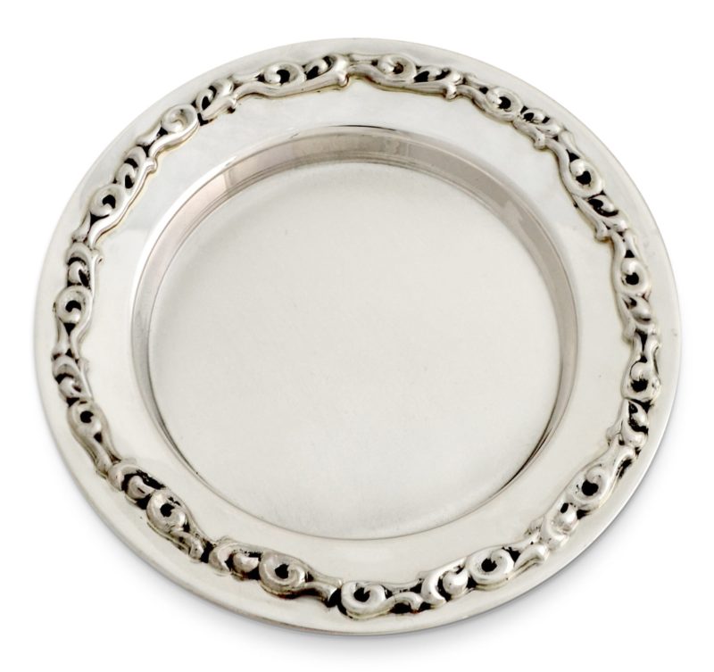 Filigree Silver Plate with For Kiddush Cup