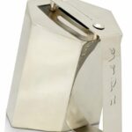 Contemporary Silver Tzedakah Box with Handle