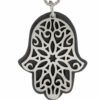 Sterling Silver and Anodized Aluminum Hamsa Necklace