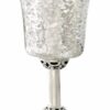 Hammered Silver Kiddush Cup with Stem