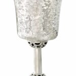 Hammered Silver Kiddush Cup with Stem