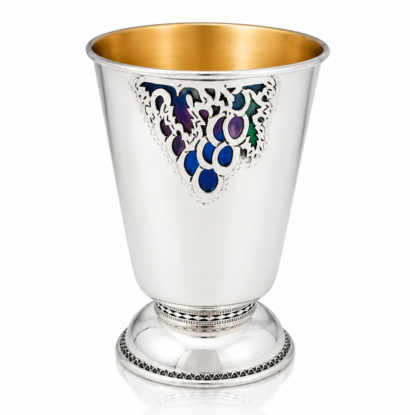 Hoshea Enameled Kiddush Cup