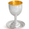 Hammered Kiddush Cup with Plate