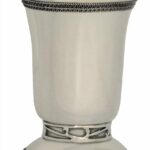 Elegant Silver Kiddush Cup with Filigree Adornments