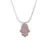 Sterling Silver and Anodized Aluminum Hamsa Necklace