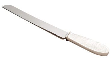 Hammered Challah Knife From Sterling Silver