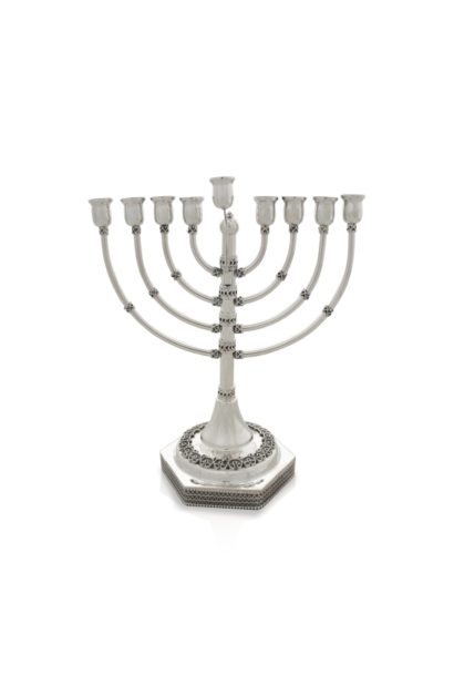 Small Silver Hanukkah Menorah
