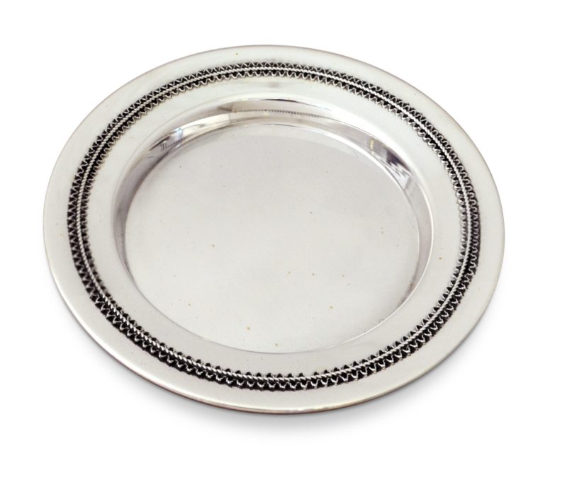 Classic Sterling Silver Kiddush Plate