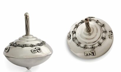 smashing Hanukkah Silver Dreidel