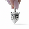 Sterling Silver Kotel Brickwork Dreidel – Custom Sizes