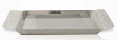 Hammered Silver Candlestick Tray