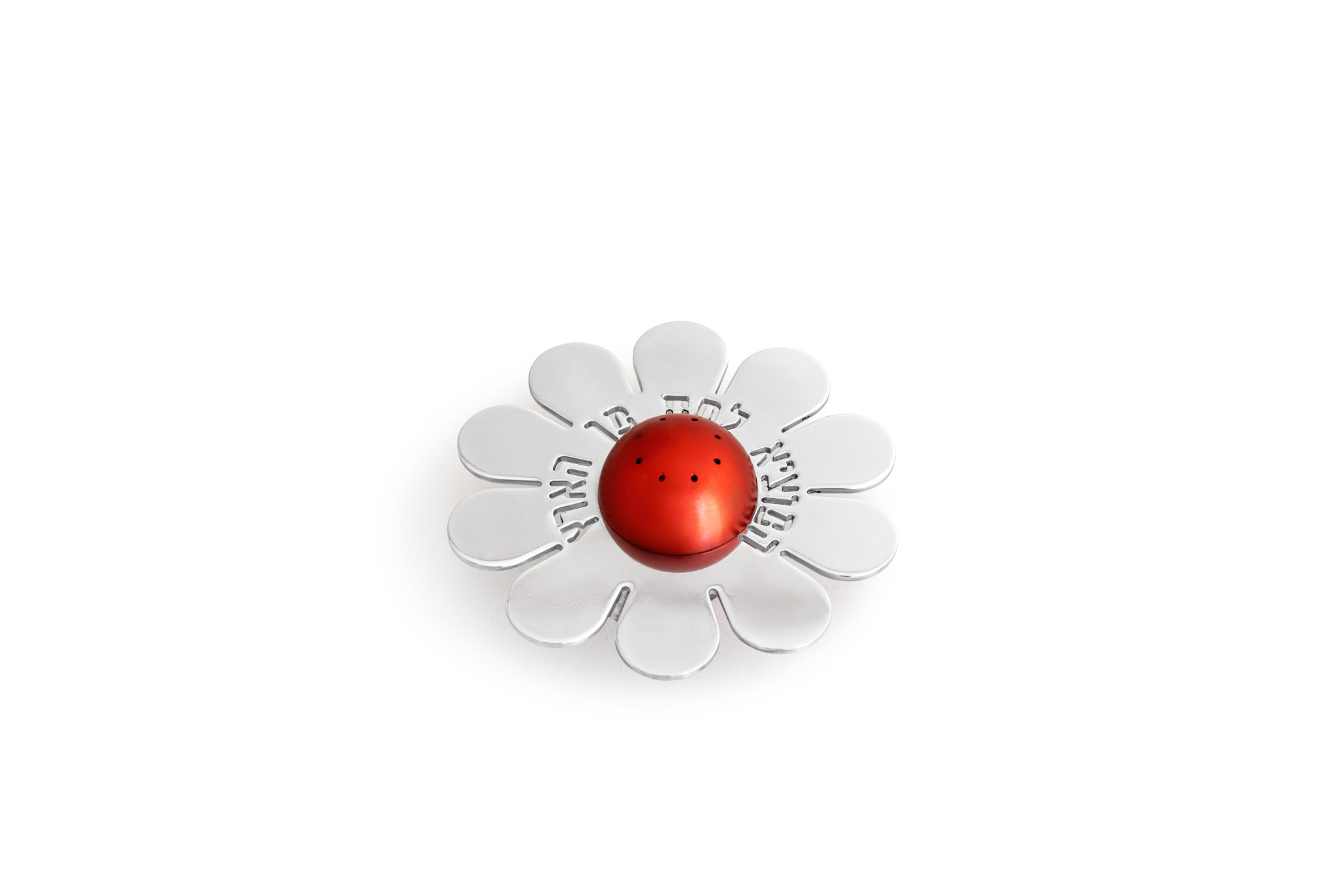 Shiny Salt & Pepper Shaker – Flower Shaped with Blessing