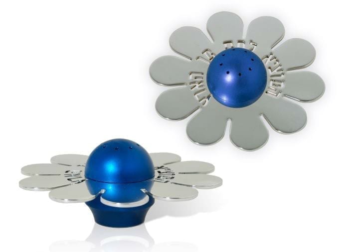 Shiny Salt & Pepper Shaker – Flower Shaped with Blessing
