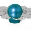 Shiny Salt & Pepper Shaker – Flower Shaped with Blessing