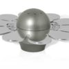 Shiny Salt & Pepper Shaker – Flower Shaped with Blessing
