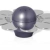 Shiny Salt & Pepper Shaker – Flower Shaped with Blessing