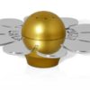 Shiny Salt & Pepper Shaker – Flower Shaped with Blessing