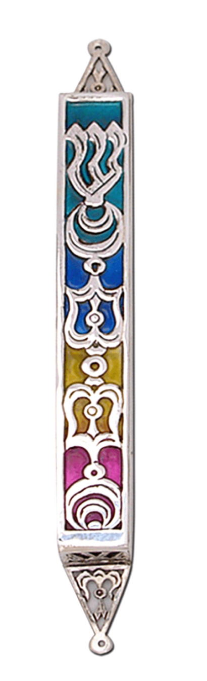 Yardena Enameled Vintage Mezuzah Case