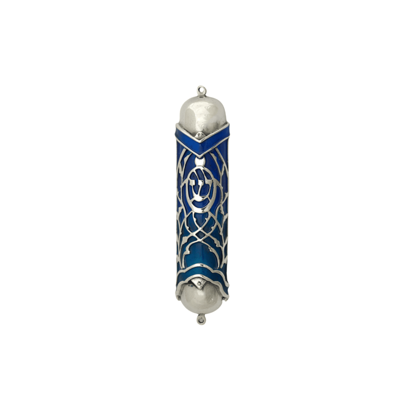 Blue and Turquoise Mezuzah Case