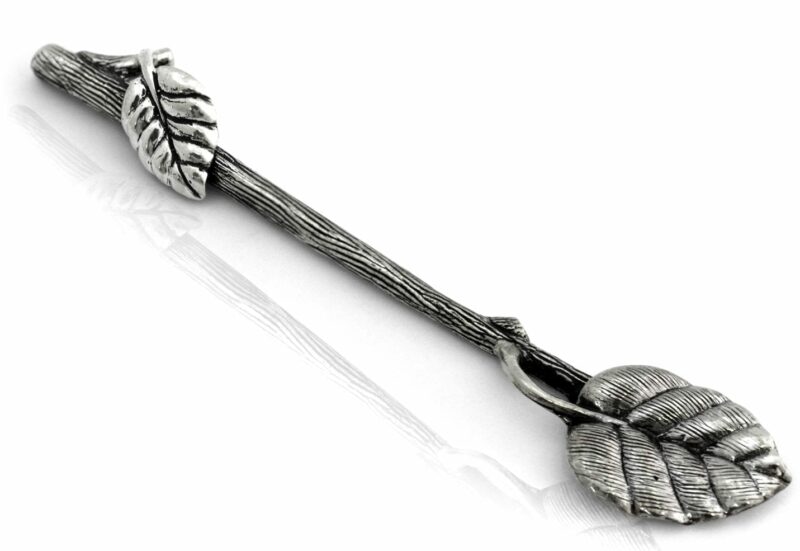 Silver Leaf Spoon with Tree-Trunk Handle