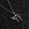 Sterling Silver Hollow Chai Pendant