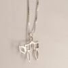 Sterling Silver Hollow Chai Pendant