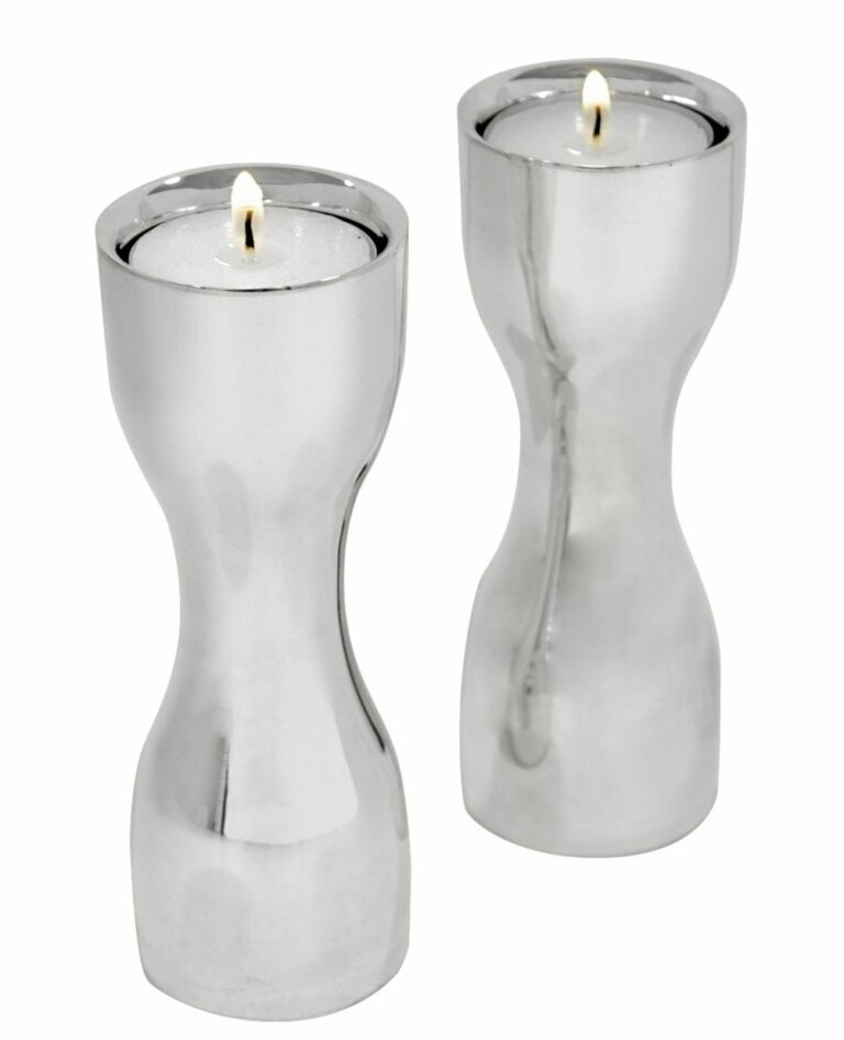 Medium-Size Sterling silver thick Candlesticks