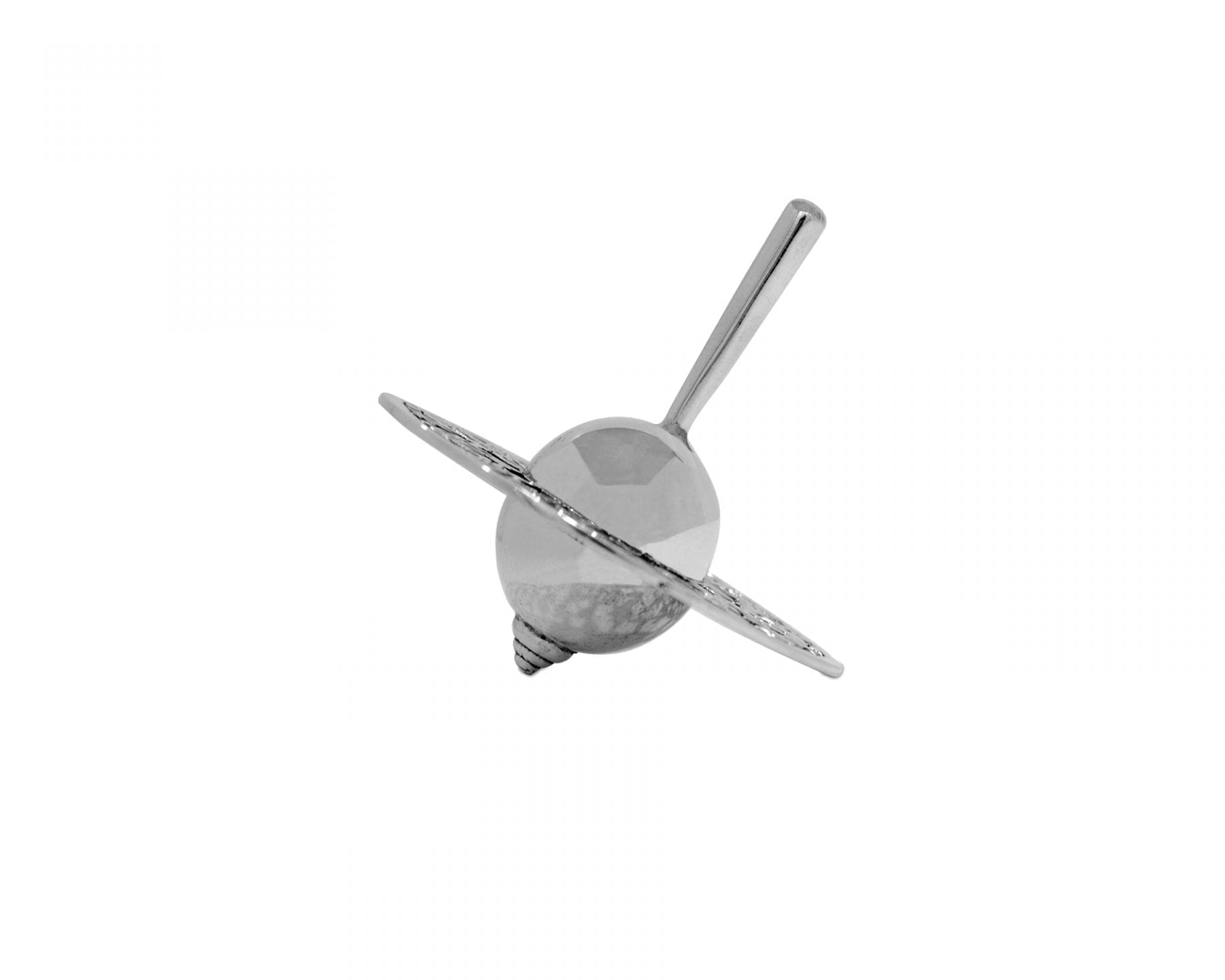 Large Flower Sterling silver dreidel